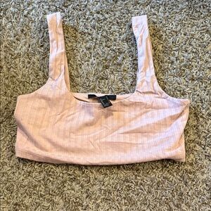 Pink Cropped Tank Top